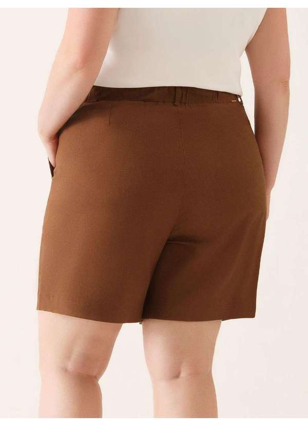 Principessa - Bermuda Alfaiataria em Linho Marrom Nilza 6