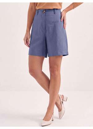 Principessa - Bermuda Alfaiataria Premium Azul Jeans Emeliê - PRINCIPESSA