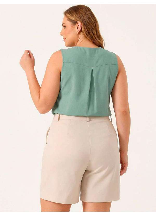 Principessa - Bermuda de Alfaiataria Premium Plus Size Aveia Clecia 4