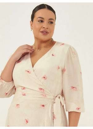 Principessa - Vestido Midi Estampada Floral Tata Baunilha - PRINCIPESSA