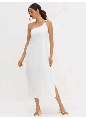Principessa - Vestido Ombro Só Maxi Longuete Off White Nailde - PRINCIPESSA
