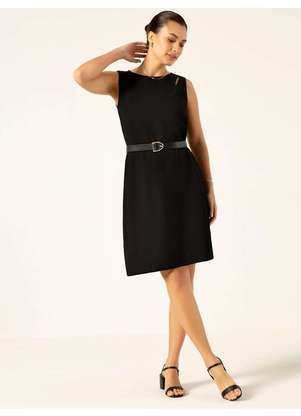 Principessa - Vestido Tubinho de Alfaiataria Preto Leani - PRINCIPESSA