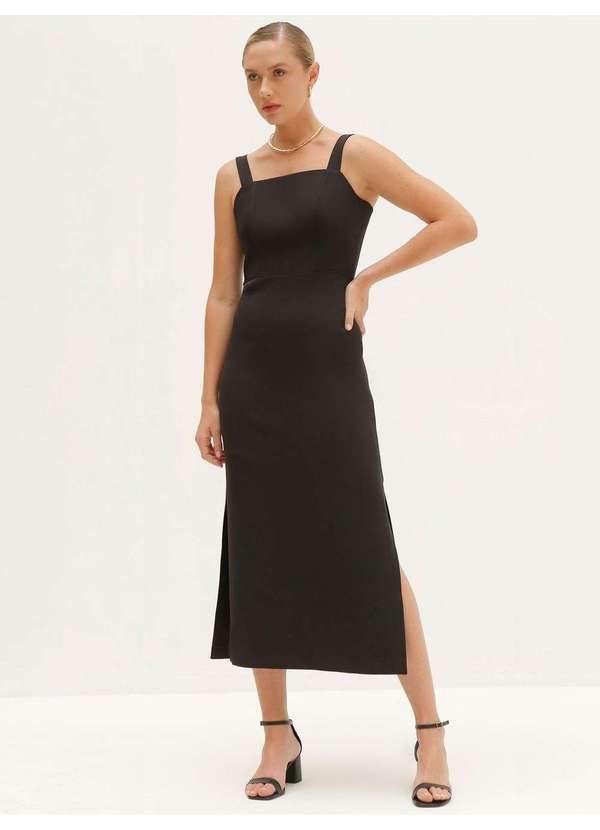 Principessa - Vestido Tubinho Longuete Preto Rosilda