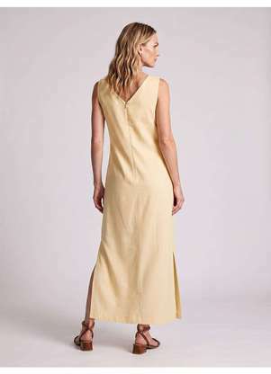 Principessa - Vestido Alfaiataria Longuete Amarelo Manteiga Clarie - PRINCIPESSA