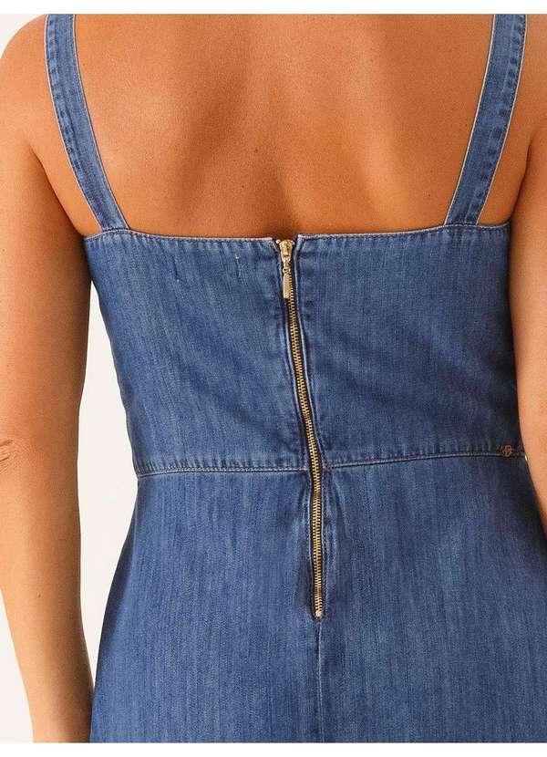 Principessa - Vestido Jeans Longuete Azul Medio Valerie 6
