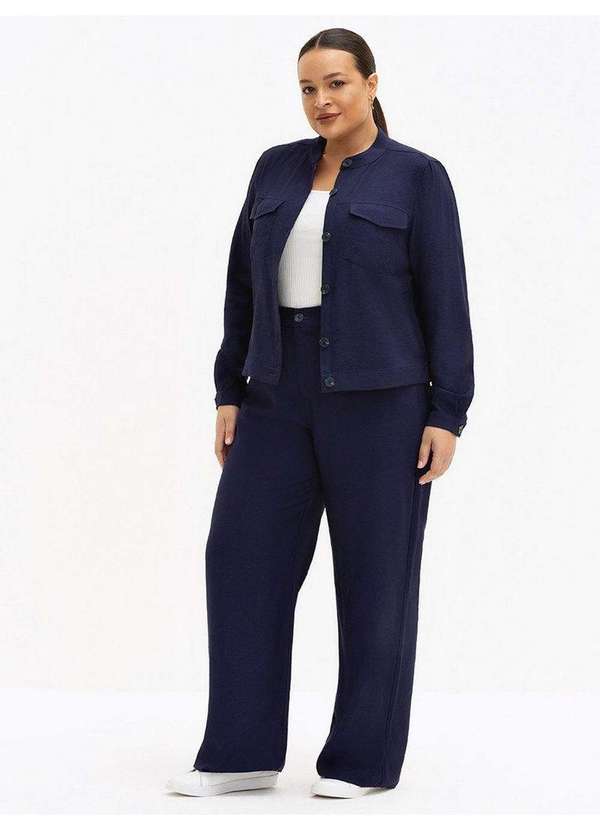 Principessa - Casaqueto de Alfaiataria em Viscose Marinho Marcelia 2