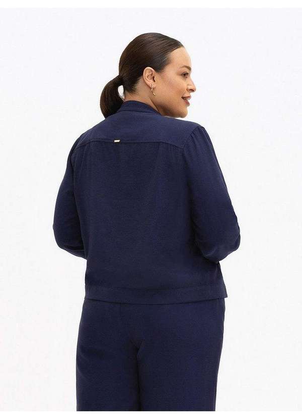 Principessa - Casaqueto de Alfaiataria em Viscose Marinho Marcelia 3