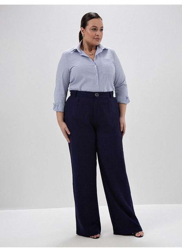 Principessa - Camisa Oversized Listrada Plus Size Alessia 2