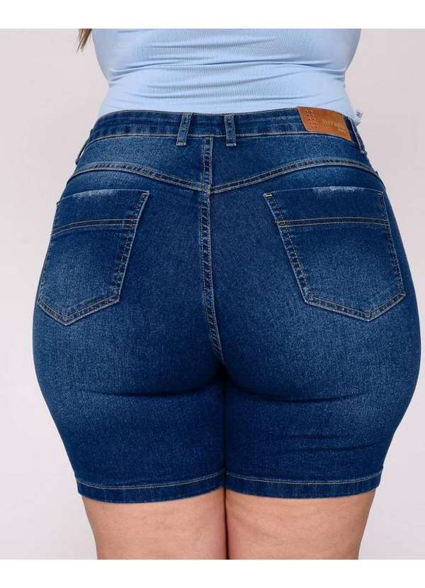 Shyros - Bermuda Jeans Feminina Mc Plus Size - 38079 Azul 2