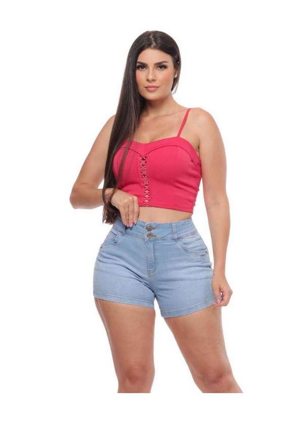 Shorts Feminino Cós Médio 38 Ao 46 Fact Jeans 5706 Jeans - Madame Geri