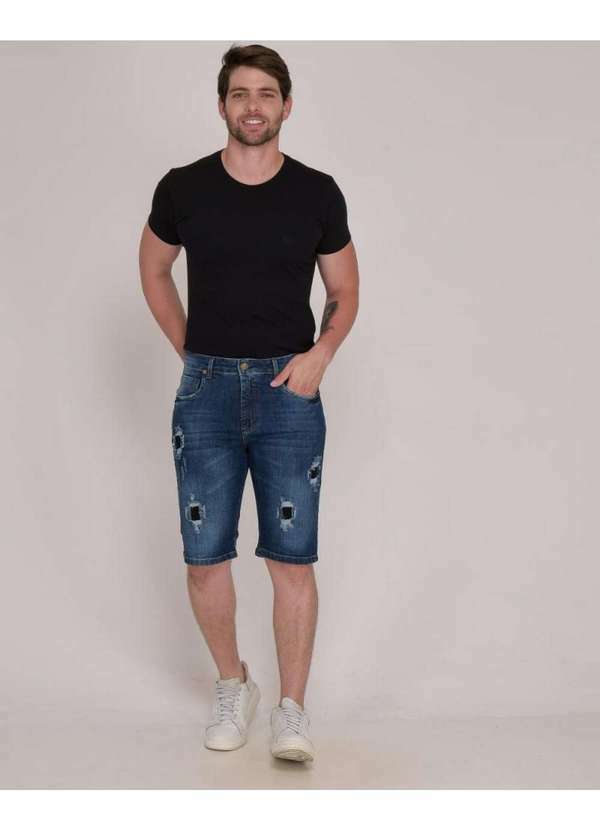 Shyros - Bermuda Masculina Fit 36 Ao 46 Shyros - 37017 Azul