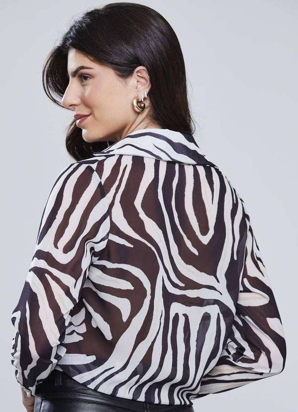 Sawary - Blusa Sawary Estampada - 278305 Preto 3