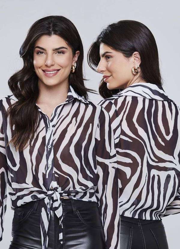 Sawary - Blusa Sawary Estampada - 278305 Preto 6