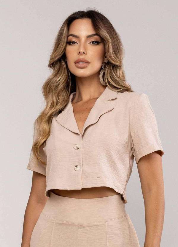 Sawary - Blusa Sawary Infinito - 279981 Bege