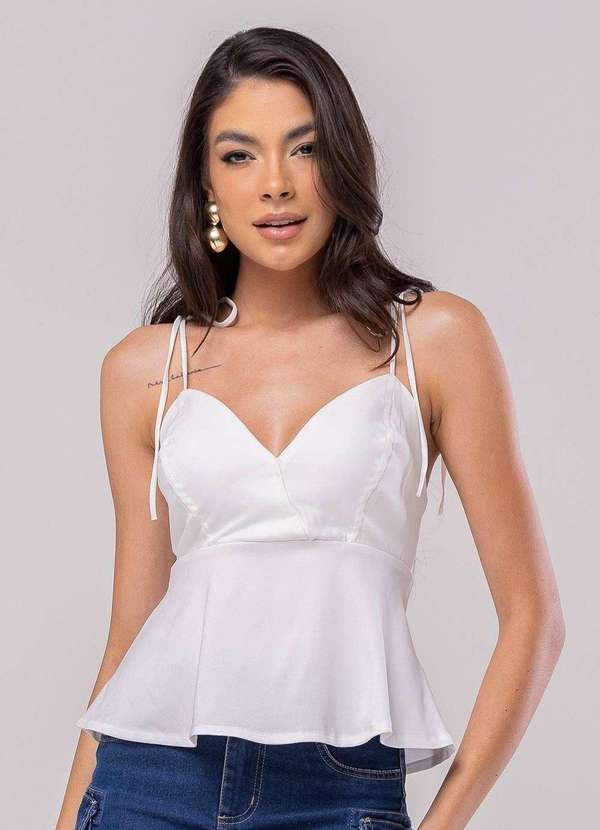 Sawary - Blusa Sawary Peplum - 279690 Branco 2