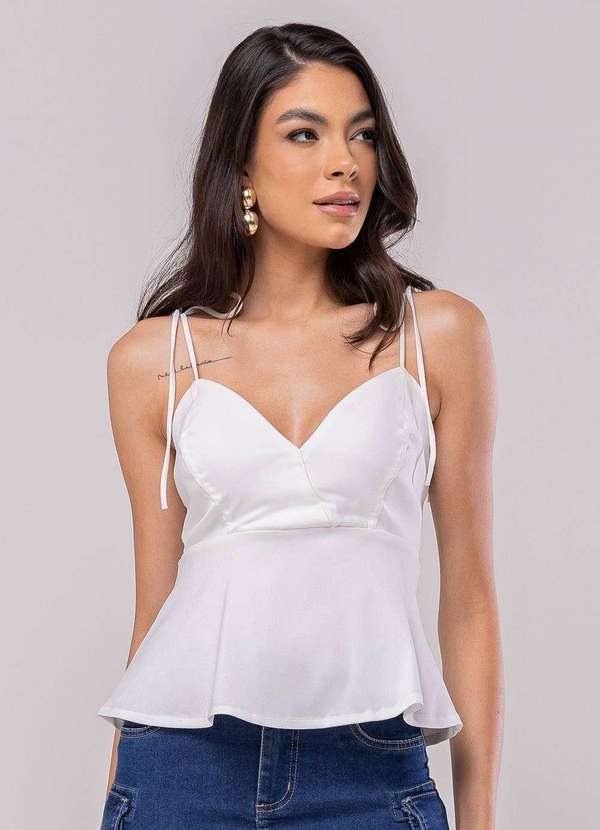 Sawary - Blusa Sawary Peplum - 279690 Branco 3