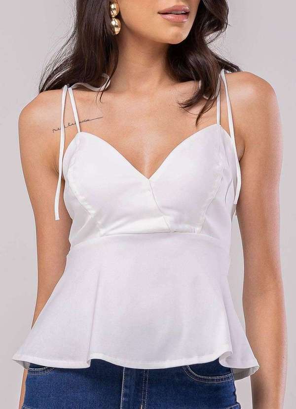 Sawary - Blusa Sawary Peplum - 279690 Branco 5