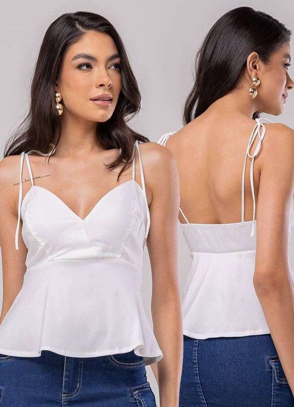 Sawary - Blusa Sawary Peplum - 279690 Branco 6