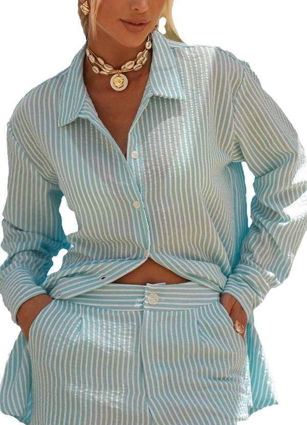 Sawary - Camisa Sawary Listrada - 278794 Azul