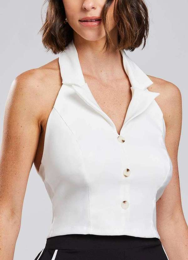 Sawary - Colete Sawary Frente Unica - 279998 Bege 5