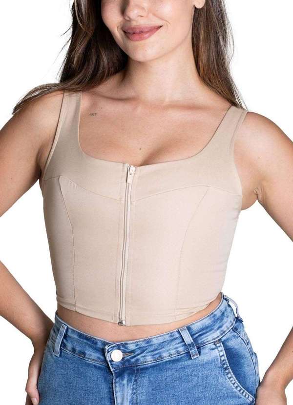 Sawary - Cropped Sawary Bege - 276390 Bege