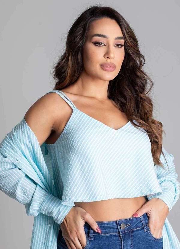 Sawary - Cropped Sawary Fino - 278797 Azul 2
