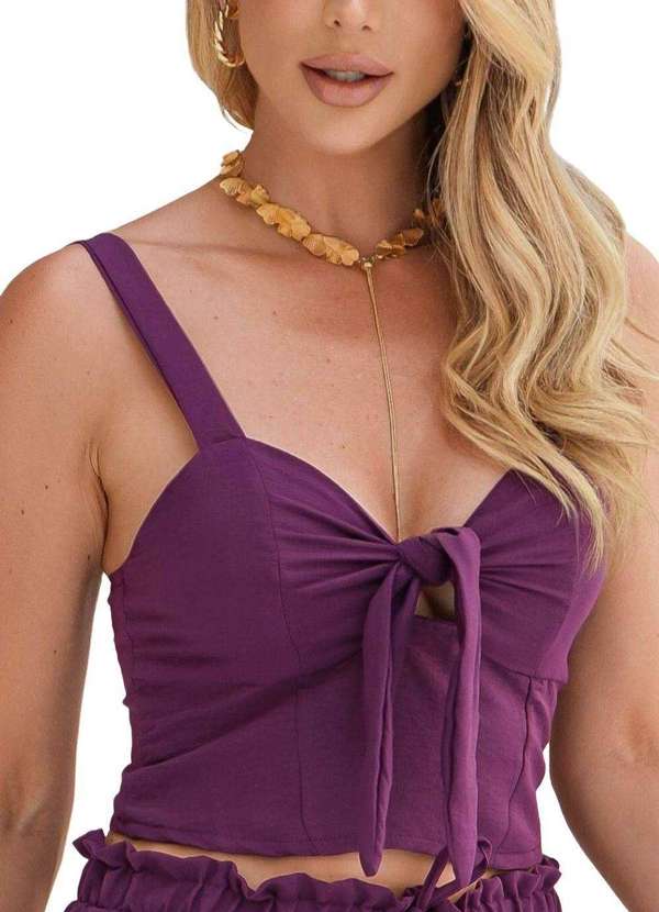 Sawary - Cropped Sawary Magenta - 278637 Roxo