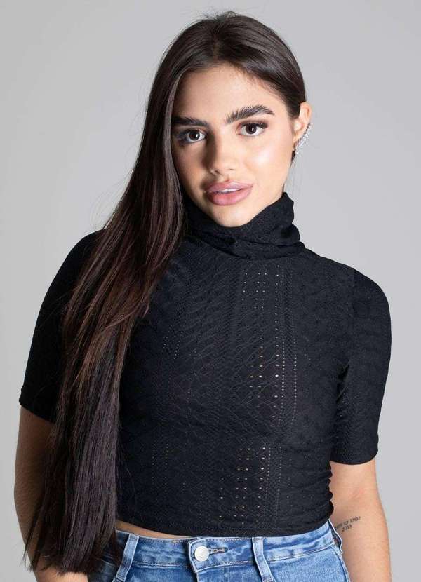 Sawary - Cropped Sawary Preto - 277336 Preto 4