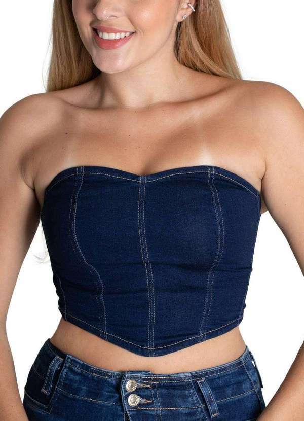 Sawary - Top Jeans Sawary Azul