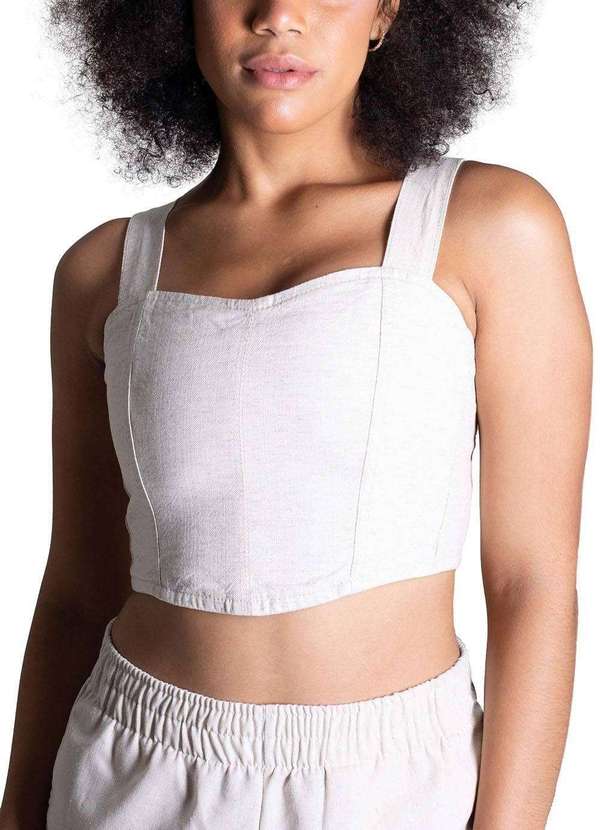 Sawary - Top Linho Sawary Bege