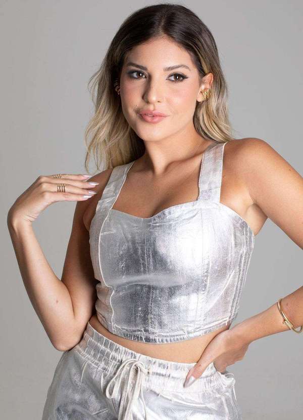 Sawary - Top Linho Sawary Prata