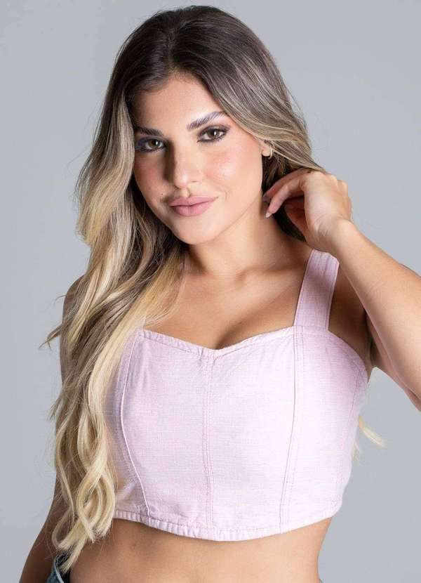 Sawary - Top Linho Sawary Rosa 2