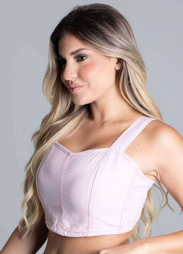 Sawary - Top Linho Sawary Rosa 3