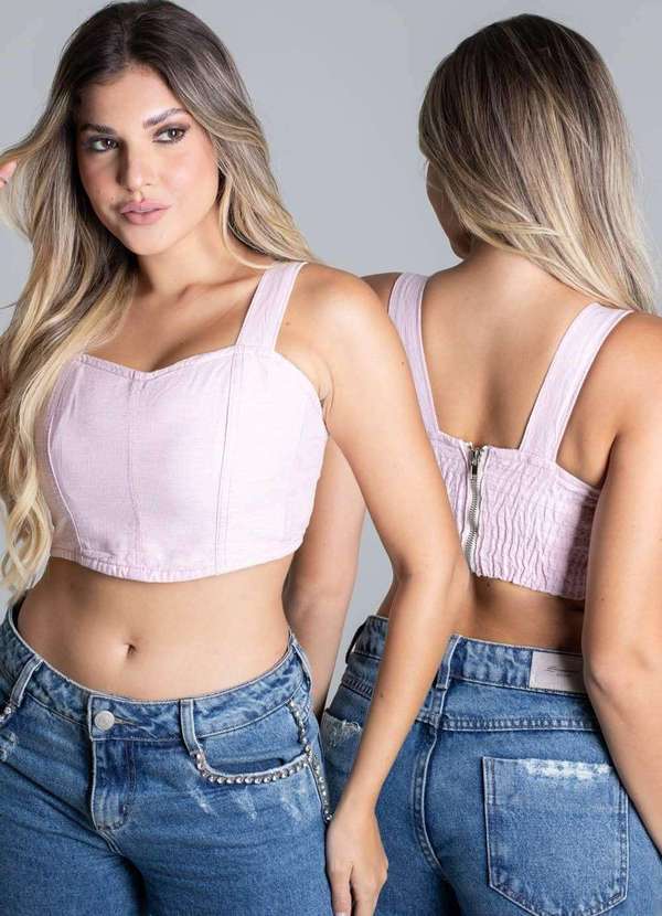 Sawary - Top Linho Sawary Rosa 6