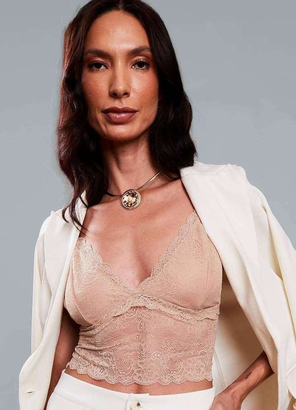 Sawary - Top Sawary Renda Mermaid - 279991 Nude 2