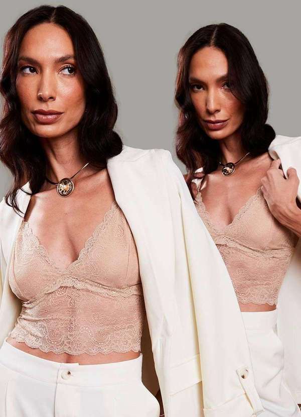 Sawary - Top Sawary Renda Mermaid - 279991 Nude 5