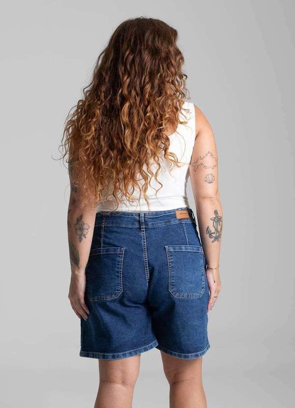 Sawary - Bermuda Jeans Sawary Plus Size - 281643 Azul 4