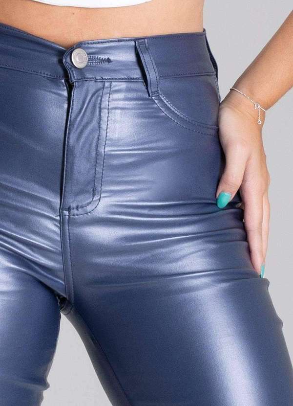 Sawary - Calça Bengaline Sawary Cigarrete Azul 5