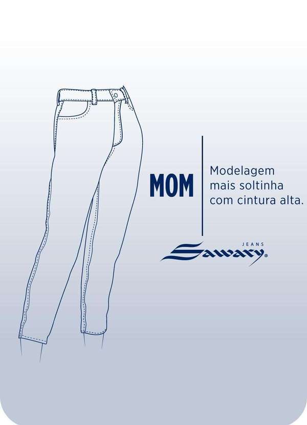 Sawary - Calça Bengaline Sawary Mom Preto 8
