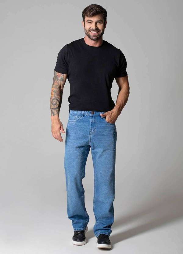 Sawary - Calça Jeans Sawary Baggy - 279422 Azul 2