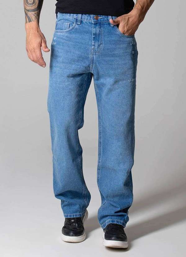 Sawary - Calça Jeans Sawary Baggy - 279422 Azul 5