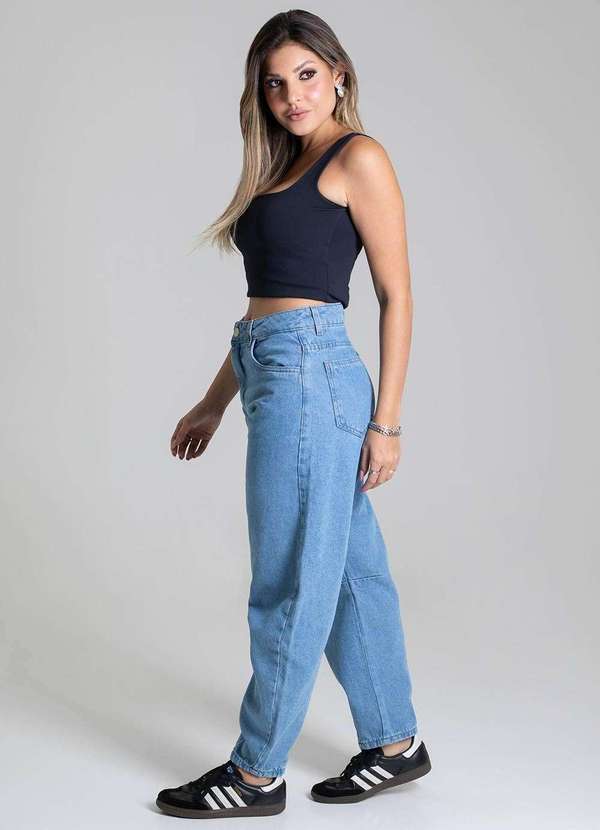 Sawary - Calça Jeans Sawary Barrel - 279268 Azul 4