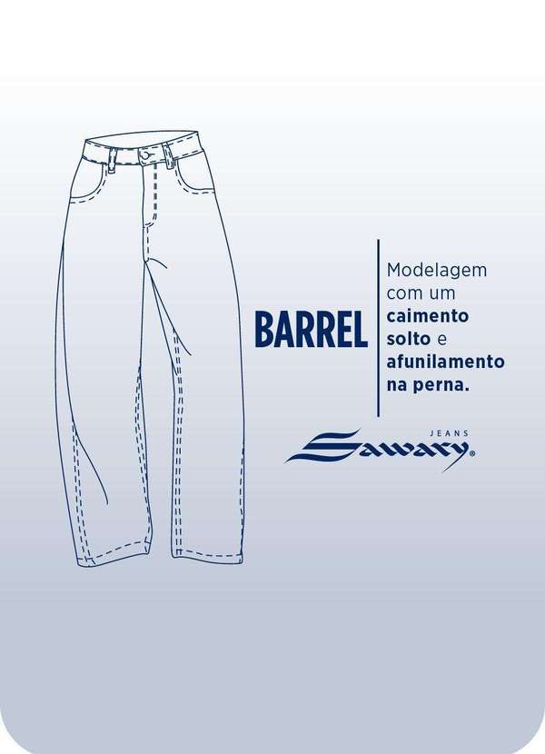 Sawary - Calça Jeans Sawary Barrel - 279589 Azul 7