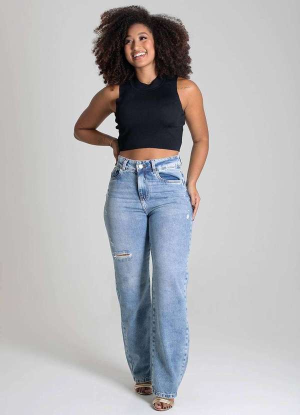 Sawary - Calça Jeans Sawary Barrel - 279634 Azul 2