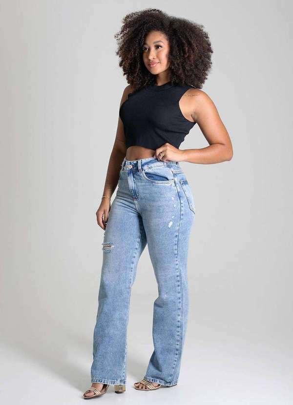 Sawary - Calça Jeans Sawary Barrel - 279634 Azul 3