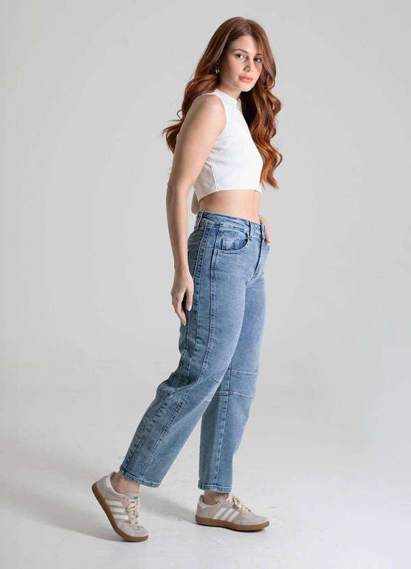 Sawary - Calça Jeans Sawary Barrel - 279852 Azul 3