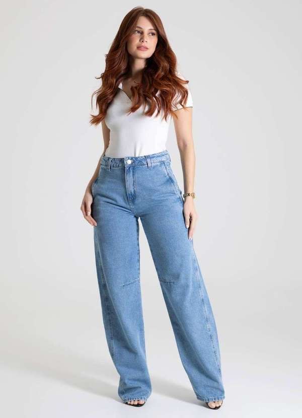 Sawary - Calça Jeans Sawary Barrel - 279942 Azul 2