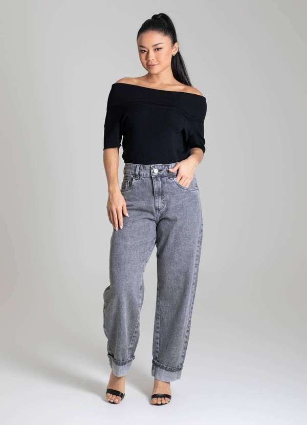 Sawary - Calça Jeans Sawary Barrel - 280058 Preto 2