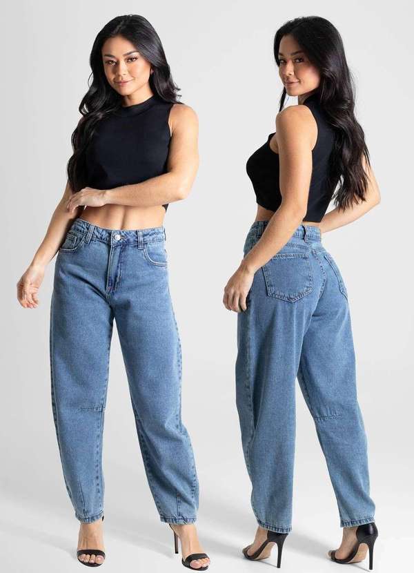 Sawary - Calça Jeans Sawary Barrel - 280501 Azul 6