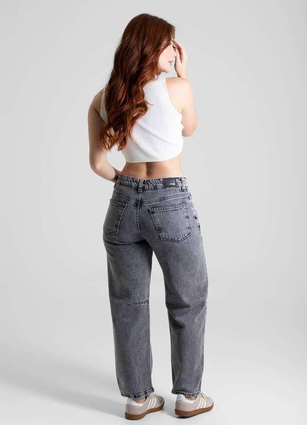Sawary - Calça Jeans Sawary Barrel - 280513 Cinza 5